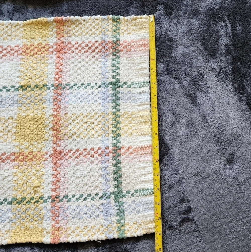 NWT 2 Threshold Springtime Plaid Cotton Bath Rug / mat, 17